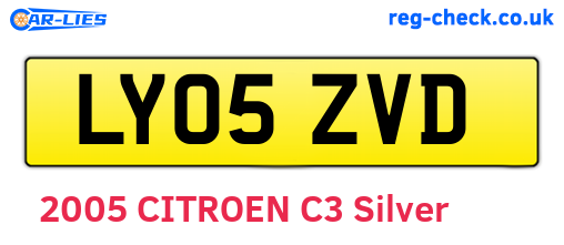 LY05ZVD are the vehicle registration plates.