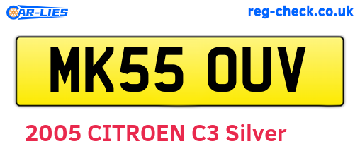MK55OUV are the vehicle registration plates.