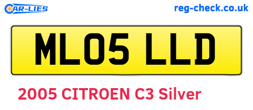 ML05LLD are the vehicle registration plates.