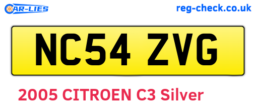 NC54ZVG are the vehicle registration plates.