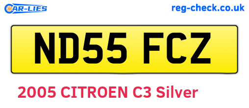 ND55FCZ are the vehicle registration plates.