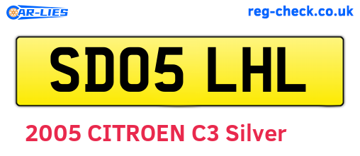 SD05LHL are the vehicle registration plates.