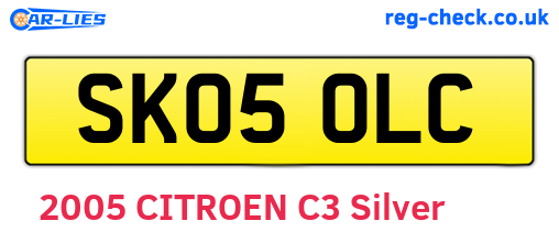 SK05OLC are the vehicle registration plates.