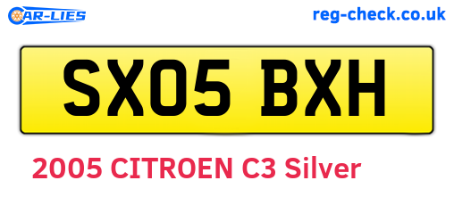 SX05BXH are the vehicle registration plates.