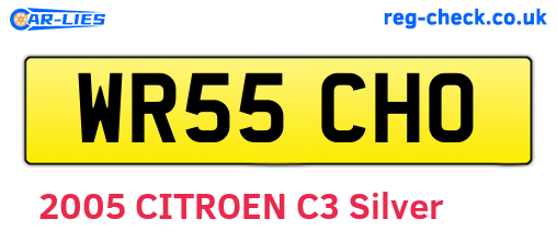 WR55CHO are the vehicle registration plates.