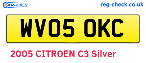 WV05OKC are the vehicle registration plates.