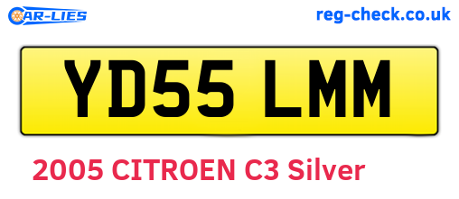 YD55LMM are the vehicle registration plates.