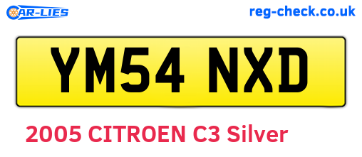 YM54NXD are the vehicle registration plates.