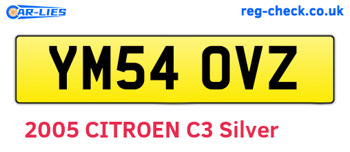 YM54OVZ are the vehicle registration plates.