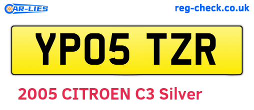 YP05TZR are the vehicle registration plates.