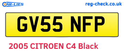 GV55NFP are the vehicle registration plates.