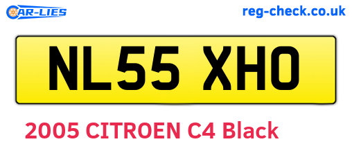 NL55XHO are the vehicle registration plates.