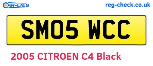 SM05WCC are the vehicle registration plates.