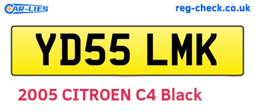 YD55LMK are the vehicle registration plates.
