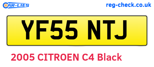 YF55NTJ are the vehicle registration plates.