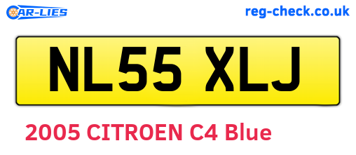 NL55XLJ are the vehicle registration plates.