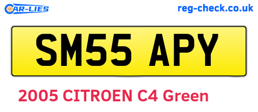 SM55APY are the vehicle registration plates.