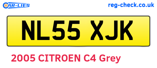 NL55XJK are the vehicle registration plates.