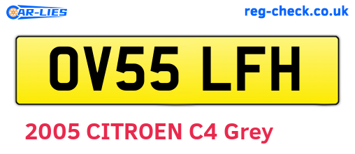 OV55LFH are the vehicle registration plates.