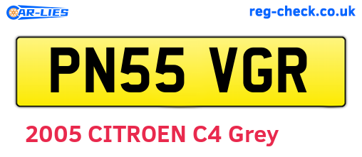 PN55VGR are the vehicle registration plates.