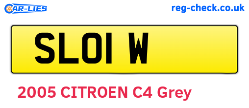 SLO1W are the vehicle registration plates.