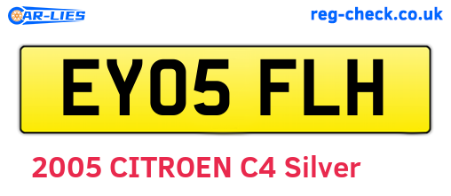 EY05FLH are the vehicle registration plates.