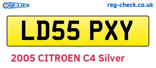 LD55PXY are the vehicle registration plates.