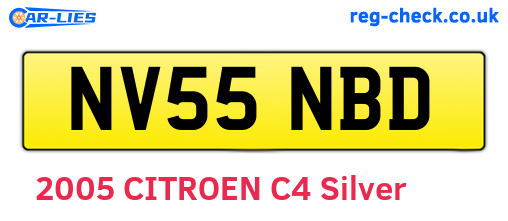 NV55NBD are the vehicle registration plates.