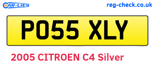 PO55XLY are the vehicle registration plates.