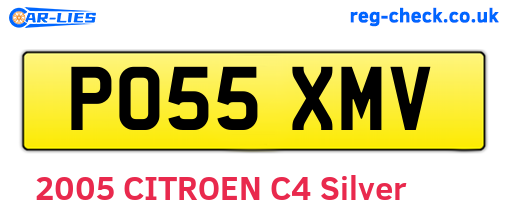 PO55XMV are the vehicle registration plates.