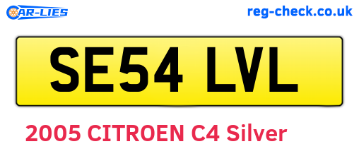 SE54LVL are the vehicle registration plates.