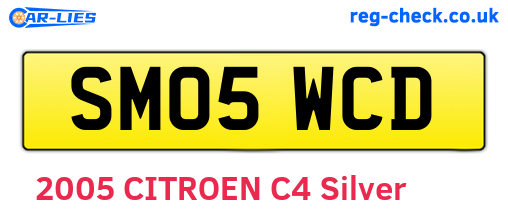 SM05WCD are the vehicle registration plates.