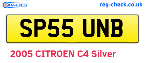 SP55UNB are the vehicle registration plates.