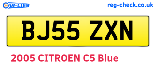 BJ55ZXN are the vehicle registration plates.