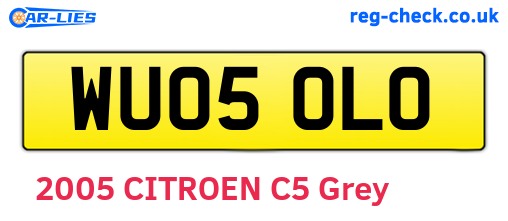 WU05OLO are the vehicle registration plates.