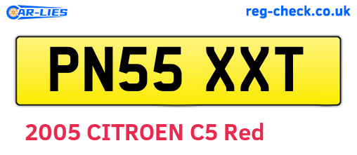 PN55XXT are the vehicle registration plates.