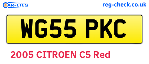 WG55PKC are the vehicle registration plates.
