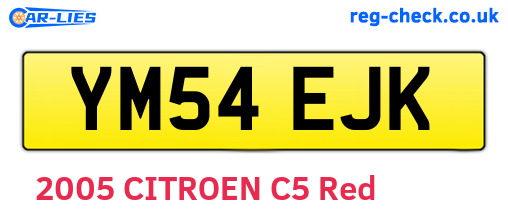 YM54EJK are the vehicle registration plates.