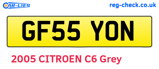 GF55YON are the vehicle registration plates.