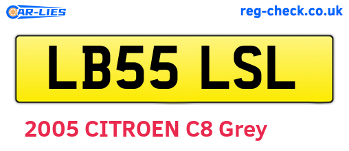 LB55LSL are the vehicle registration plates.
