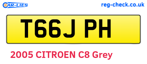 T66JPH are the vehicle registration plates.