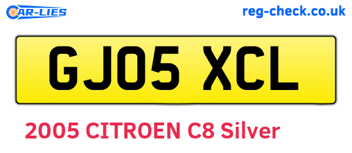 GJ05XCL are the vehicle registration plates.