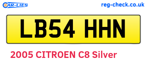LB54HHN are the vehicle registration plates.