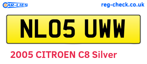 NL05UWW are the vehicle registration plates.
