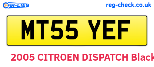 MT55YEF are the vehicle registration plates.