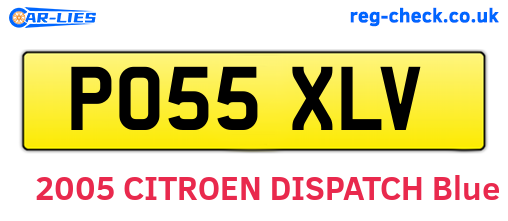 PO55XLV are the vehicle registration plates.
