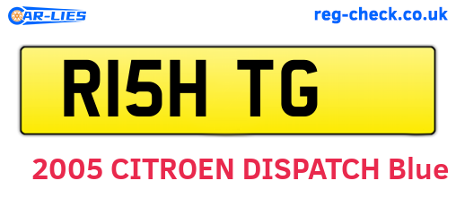 R15HTG are the vehicle registration plates.