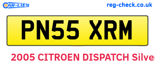 PN55XRM are the vehicle registration plates.