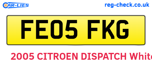 FE05FKG are the vehicle registration plates.