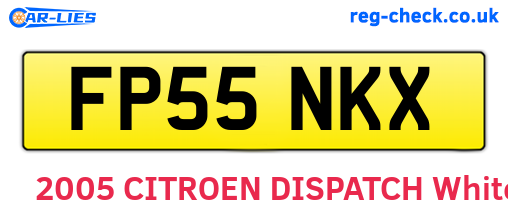 FP55NKX are the vehicle registration plates.
